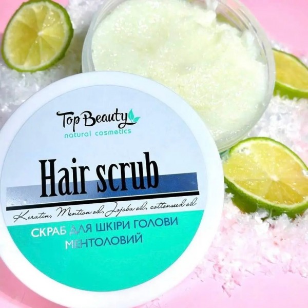 Cкраб-пілінг для шкіри голови з ментолом та олією м'яти Top Beauty 250 мл Cкраб-пілінг для шкіри голови з ментолом та олією м'яти Top Beauty 250 мл