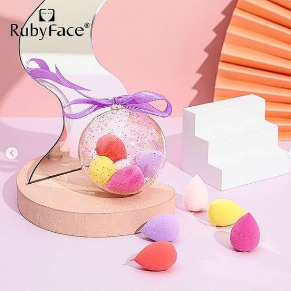 Мини спонжи для макияжа в футляре 5 в 1 Ruby Face