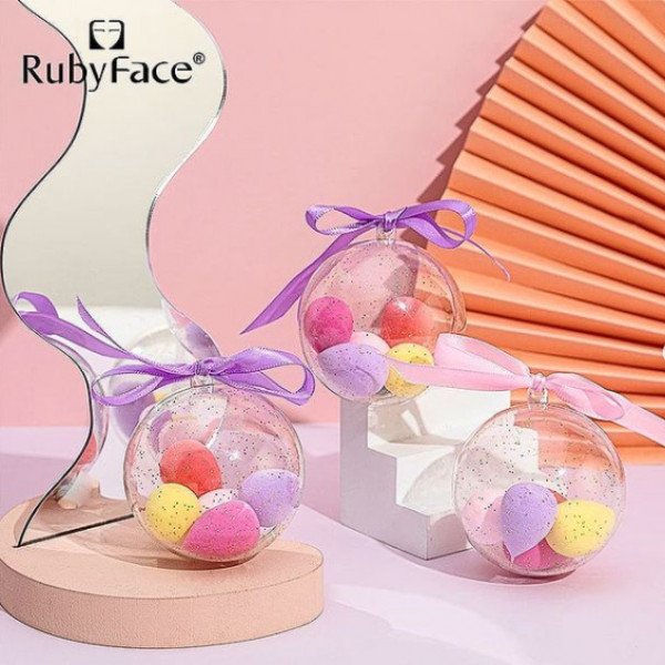 Мини спонжи для макияжа в футляре 5 в 1 Ruby Face