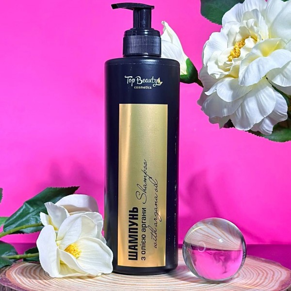 Шампунь з маслом аргани та кератином Top Beauty 400 мл
