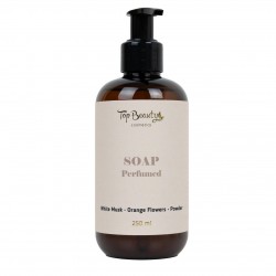 Парфумоване рідке мило для рук та тіла Top Beauty Soap Rerfumed 250 мл Білий мускус-Квіти апельсина-Пудра