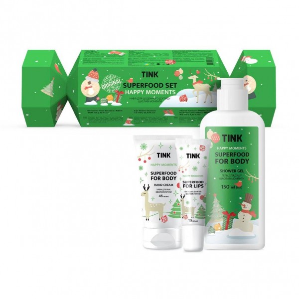Подарунковий набір Tink Superfood Set (гель для душу, бальзам для губ, крем для рук) Подарунковий набір Tink Superfood Set (гель для душу, бальзам для губ, крем для рук)