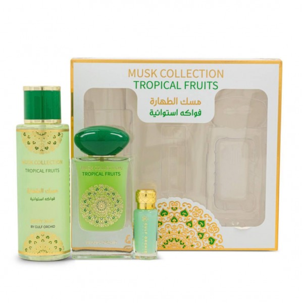 Парфумований набір унісекс Gulf Orchid Musk Tropical Fruits (парфумована вода, спрей, олія)