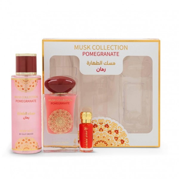 Парфюмированный набор унисекс Gulf Orchid Musk Pomegranate (парфюмированная вода, спрей, масло)