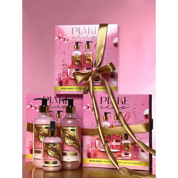 Подарунковий набір для догляду за волоссям Soika & GTM "Рідке скло" 3 в 1