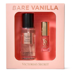 Подарочный набор Victoria's Secret Bare Vanilla & Peony Lip Glow Gift Set (спрей мист, масло для губ)
