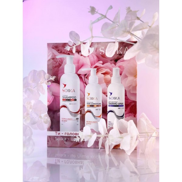 Подарунковий набір для волосся Soika "Глибоке очищення та захист" Квітковий