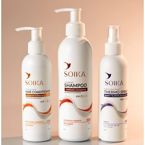 Подарунковий набір для волосся Soika "Глибоке очищення та захист" Квітковий