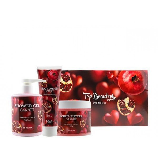 Подарунковий бокс доглядової косметики для тіла Top Beauty «Гранатова пристрасть»