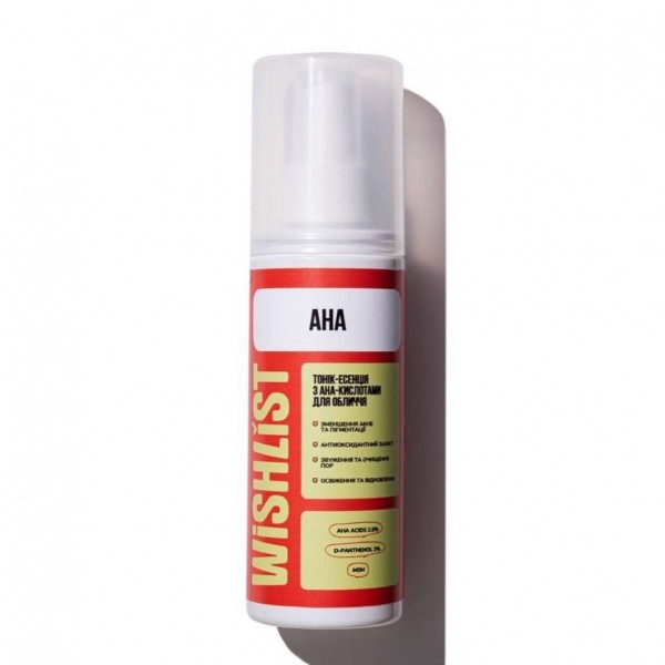 Тонік-есенція з AHA-кислотами для обличчя WiSHLiST TONIC-ESSENCE 120 мл