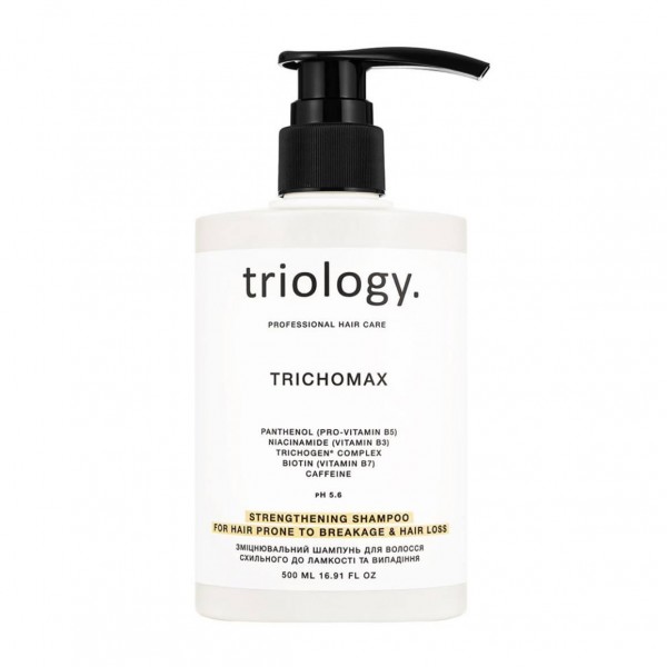 Зміцнювальний шампунь для волосся схильного до ламкості та випадіння Triology Trichomax 500 мл