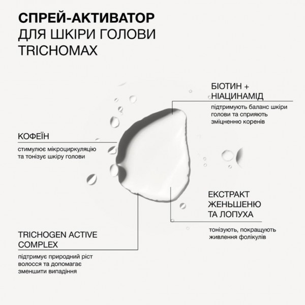 Cпрей-активатор для відновлення природного росту волосся, схильного до випадіння Triology Trichomax 80 мл