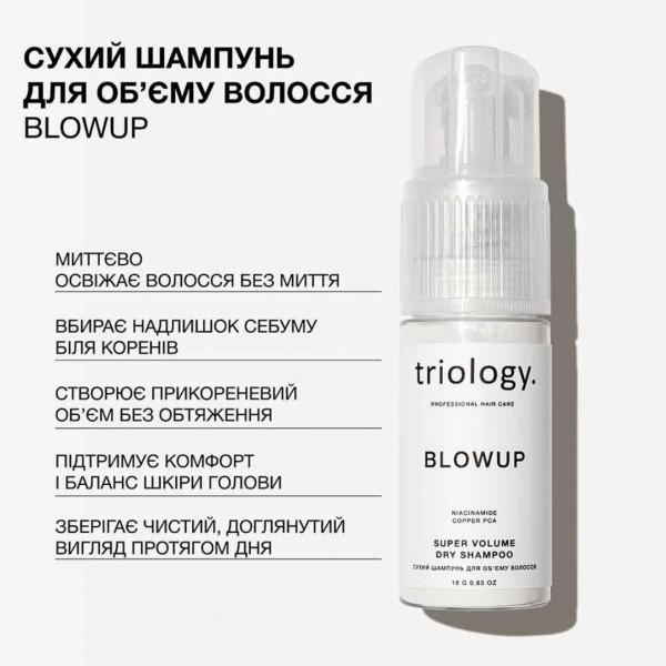 Сухий шампунь для об'єму волосся Triology Blowup 18 г