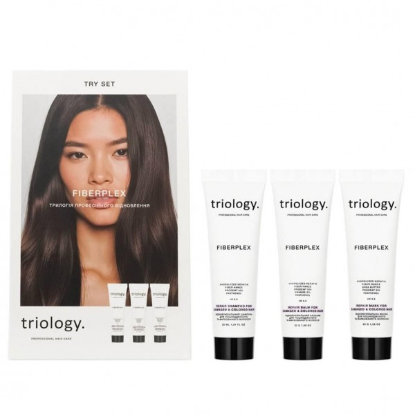 Тревел сет для волосся "трилогія професійного відновлення" Triology Fiberplex Try Set