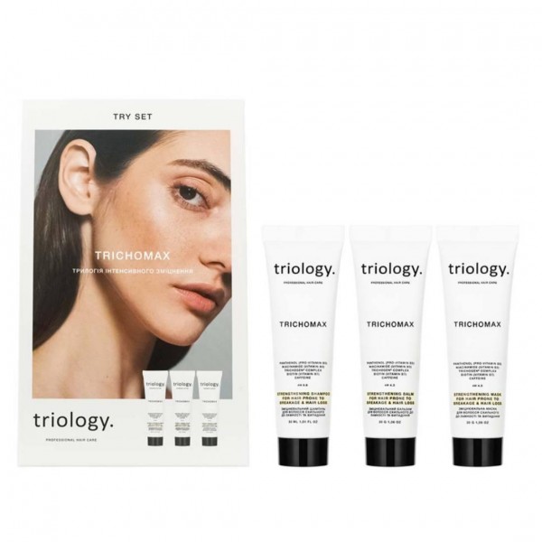 Тревел сет для волосся "трилогія інтенсивного зміцнення" Triology Trichomax Try Set