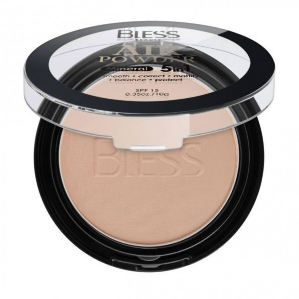 Компактна пудра для обличчя Bless Beauty Mineral Air Powder 5in1 SPF 15 10 г № 101