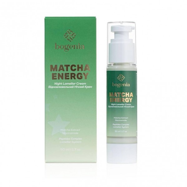 Нічний ламеллярний крем з матчею Bogenia Matcha Lamellar Night Cream BG459 50 мл
