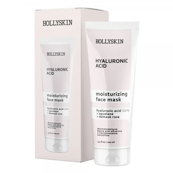 Зволожувальна маска для обличчя з гіалуроновою кислотою Hollyskin Hyaluronic Acid Face Mask 100 мл