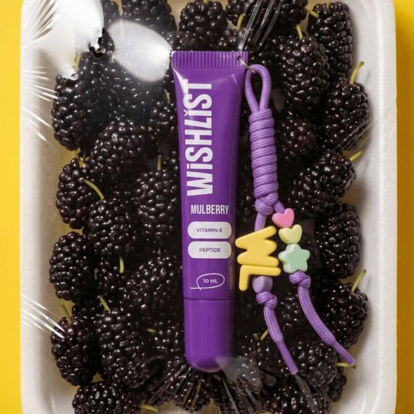 Бальзам-блиск для губ WiSHLiST LIP GLOSS BALM MULBERRY 10 г + брелок-шнурок