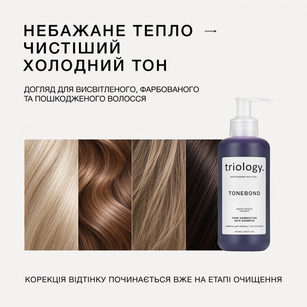 Шампунь для корекції тону волосся Triology TONEBOND 250 мл