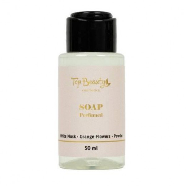 Парфумоване рідке мило для рук та тіла Top Beauty Soap Rerfumed 50 мл Білий мускус-Квіти апельсина-Пудра
