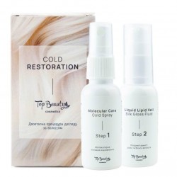 Двоетапна система відновлення та догляду за волоссям Top Beauty Molecular Care Cold Restoration (30 мл + 30 мл)