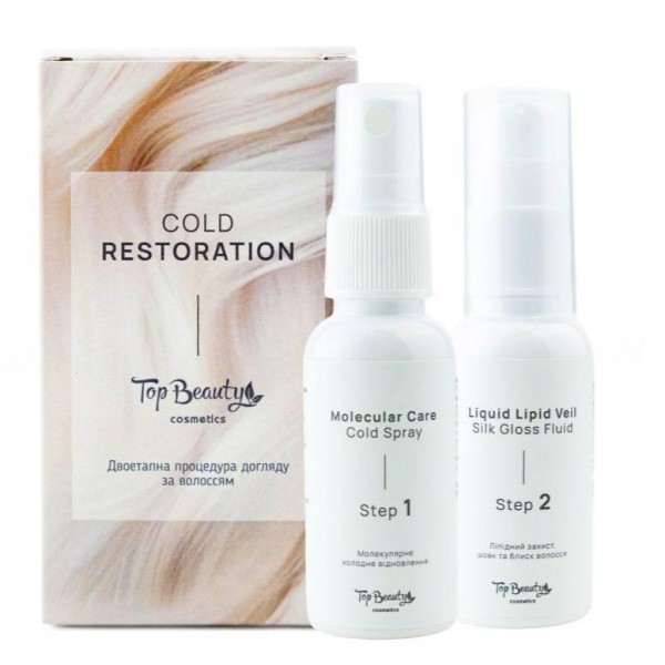 Двоетапна система відновлення та догляду за волоссям Top Beauty Molecular Care Cold Restoration (30 мл + 30 мл)