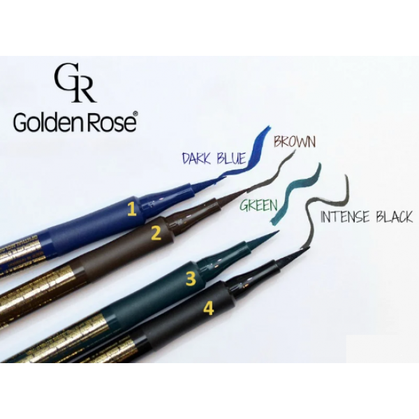 Підводка-фломастер для очей водостійка Golden Rose Precision Eyeliner Colored (кольорові)