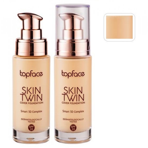 Тональный крем Top Face Skin Twin PT-464 №002