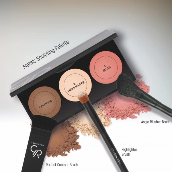Набір для контуринга Golden Rose Metals Sculpting Palette (контур, хайлайтер, рум'яна) Набір для контуринга Golden Rose Metals Sculpting Palette (контур, хайлайтер, рум'яна)