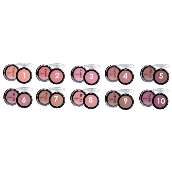 Рум'яна компактні TopFace Instyle Blush On Compact PT-354 (матові та шимерні) №10