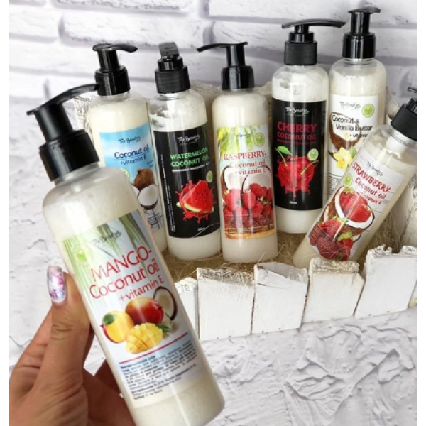 Кокосове масло для тіла Top Beauty and Coconut Fruit 200 мл Полунично-кокосове