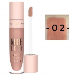 Рідка матова помада Golden Rose Nude Look Velvety Matte Lipcolor 02 Peachy Nude