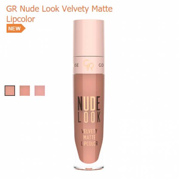 Рідка матова помада Golden Rose Nude Look Velvety Matte Lipcolor 02 Peachy Nude Рідка матова помада Golden Rose Nude Look Velvety Matte Lipcolor 02 Peachy Nude