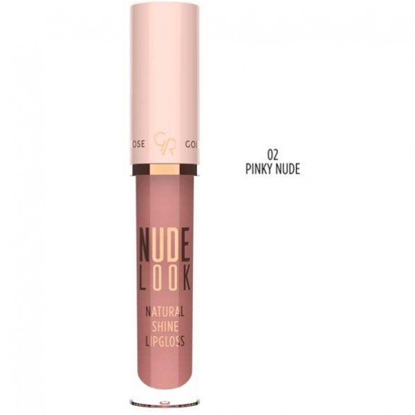 Рідка сяюча помада Golden Rose Nude Look Shine Natural Lipgloss 02 Pinky Nude Рідка сяюча помада Golden Rose Nude Look Shine Natural Lipgloss 02 Pinky Nude