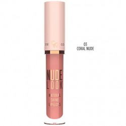 Рідка глянсова помада Golden Rose Nude Look Natural Shine Lipgloss 03 Coral Nude