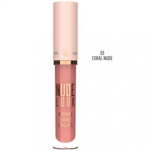 Рідка глянсова помада Golden Rose Nude Look Natural Shine Lipgloss 03 Coral Nude Рідка глянсова помада Golden Rose Nude Look Natural Shine Lipgloss 03 Coral Nude