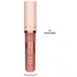Рідка сяюча помада Golden Rose Nude Look Shine Natural Lipgloss 04 Peachy Nude