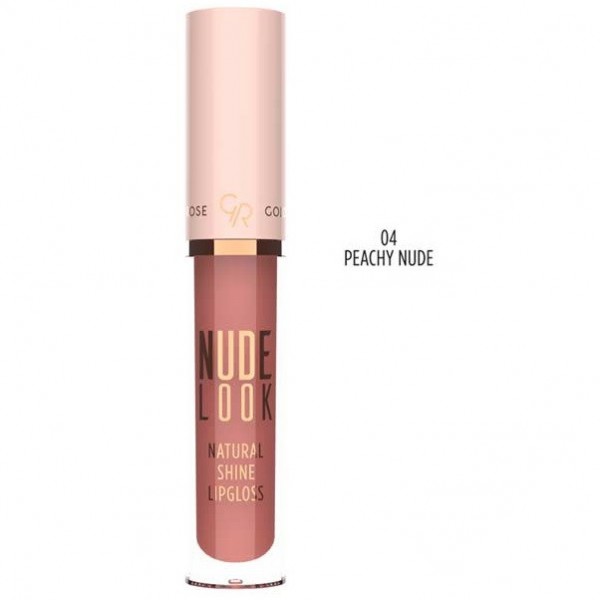 Рідка сяюча помада Golden Rose Nude Look Shine Natural Lipgloss 04 Peachy Nude Рідка сяюча помада Golden Rose Nude Look Shine Natural Lipgloss 04 Peachy Nude