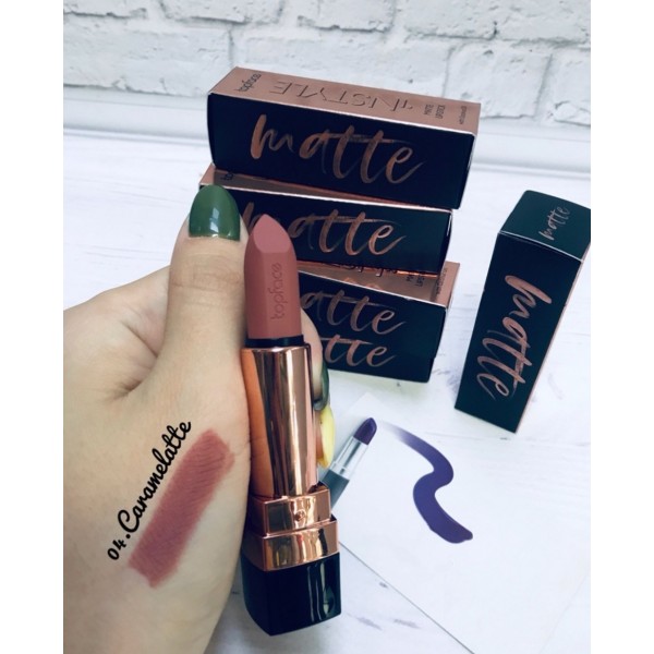 Матовая помада для губ TopFace Instyle Matte PT-155 04 Caramelatte