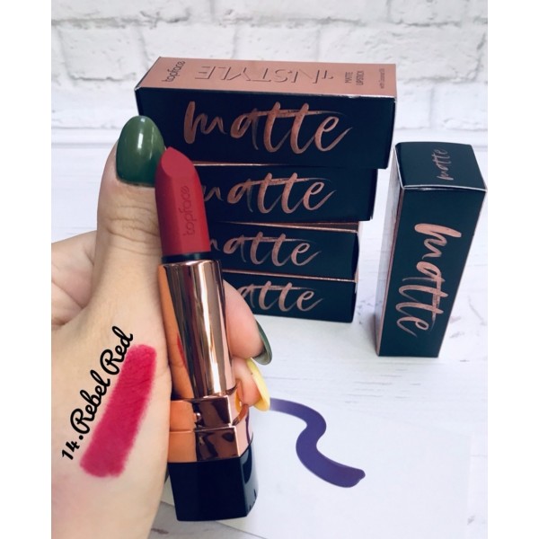 Матова помада для губ TopFace Instyle Matte PT-155 14 Rebel Red Матова помада для губ TopFace Instyle Matte PT-155 14 Rebel Red