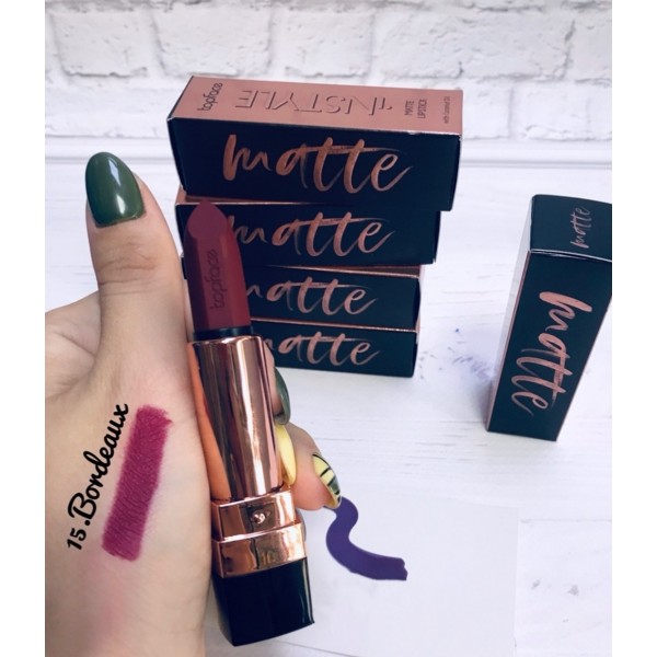 Матовая помада для губ TopFace Instyle Matte PT-155 15 Bordeaux Матовая помада для губ TopFace Instyle Matte PT-155 15 Bordeaux