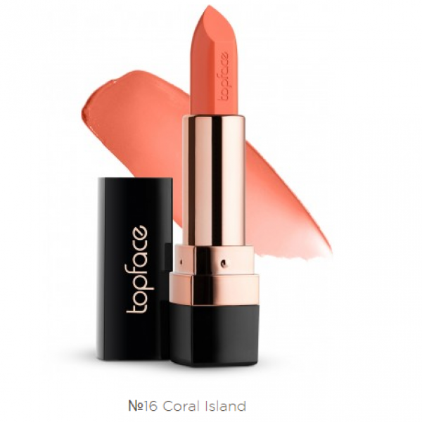 Кремова губна помада для губ TopFace Instyle Creamy PT-156 16 Coral Island