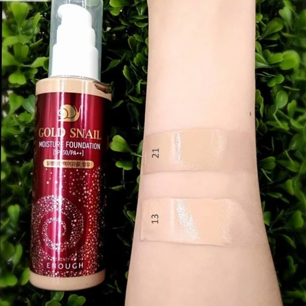 Тональний крем зволожуючий з муцином равлика Enough Gold Snail Moisture Foundation SPF30 100 мл