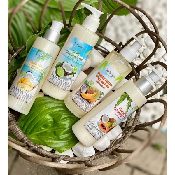 Кокосовое масло для тела Top Beauty Coconut and Fruit 200 мл Папайя-кокос