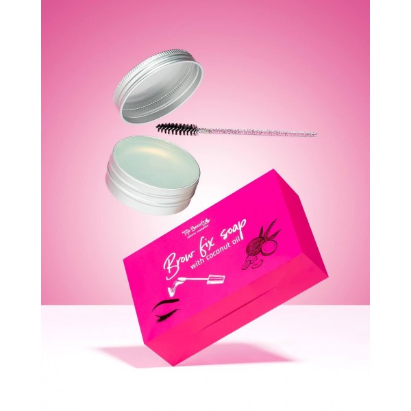Мило-фіксатор для укладання брів з кокосовою олією Top Beauty Brow fix soap with coconut oil 30 гр Мило-фіксатор для укладання брів з кокосовою олією Top Beauty Brow fix soap with coconut oil 30 гр