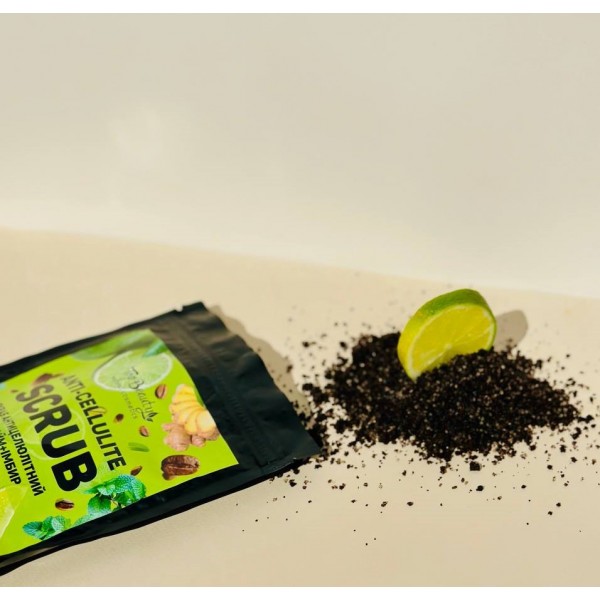 Скраб для тіла підтягаючий і антицелюлітний на основі кави Top Beauty Scrub Anti-cellulite 200 гр Лайм-імбир