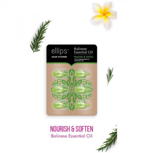 Вітаміни для волосся Ellips Balinese Essential Oil Харчування і м'якість Балі (блістер 6 шт.)