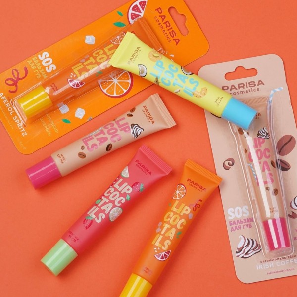 Бальзам для губ Parisa Cosmetics Lip Coctails Піна Колада (кокос, ананас, лайм)