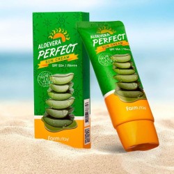 Сонцезахисний крем із алоє Farm Stay Aloevera Perfect Sun Cream SPF50+/PA+++ 70 грам